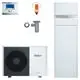 Vaillant Klimaanlage bestehend aus Inneneinheit, Außeneinheit, Steuerung und Zubehör. Komponenten sind in verschiedenen Ausführungen zur Installation angeordnet.